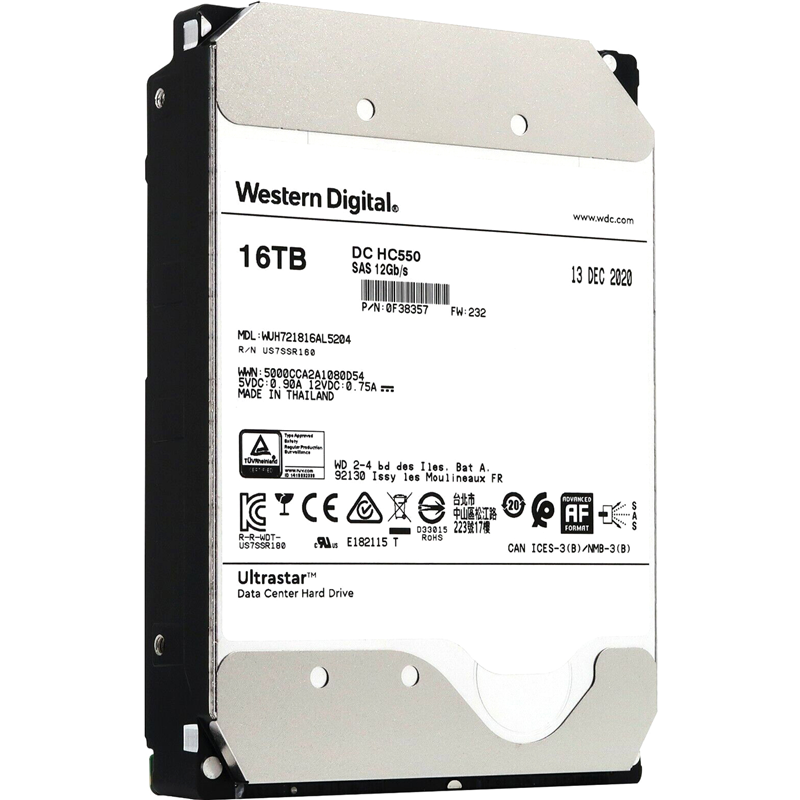Western Digital Ultrastar DC HC550 16Tb (WUH721816AL5204) 